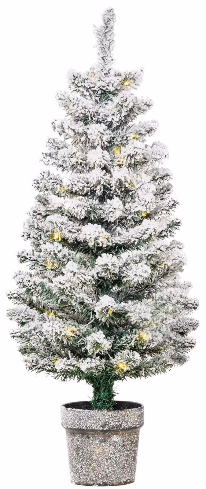 Albero di Natale Artificiale 90 cm 116 Rami con Luci Led Bianche Verde
