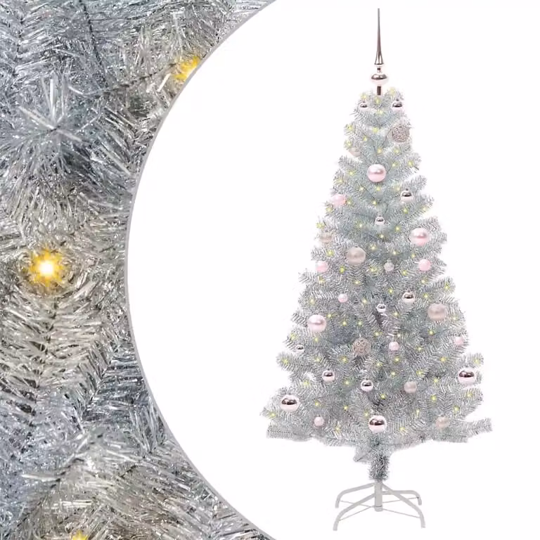 vidaXL Albero di Natale Argento 150 cm PET