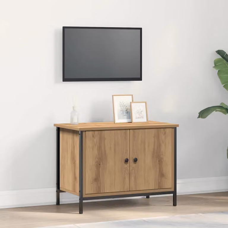 Mobile TV vidaXL in Rovere artigianale, L 60 cm x P 35 cm x H 45 cm