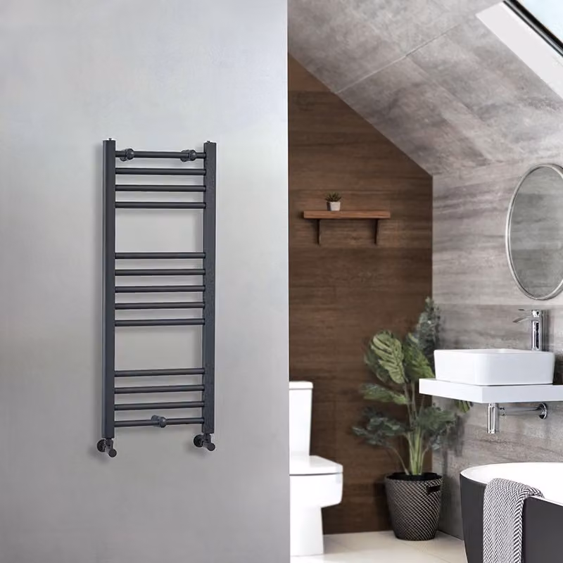 Scaldasalviette di Design Antracite - Termoarredo Bagno Piatto - 1000 x 400mm - 330W - Artle