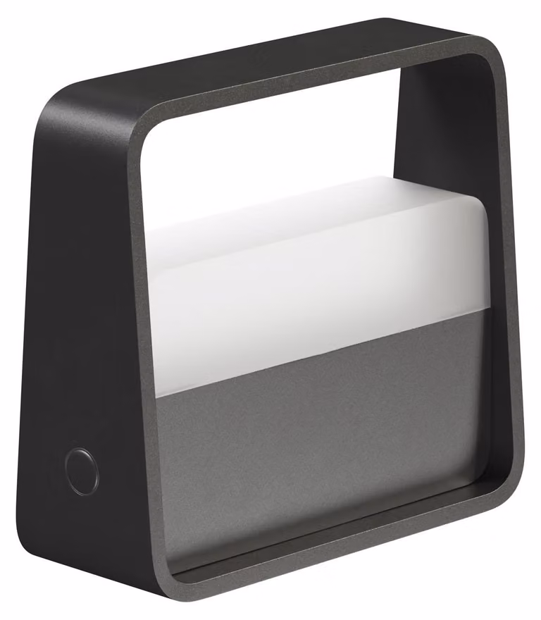 Lampada da Tavolo Portatile Bag 2W 180º Dimmable LED 3000K Nero Opaco, Batteria 3,5h Autonomia, Design Elegante IP20 - Beneito & Faure