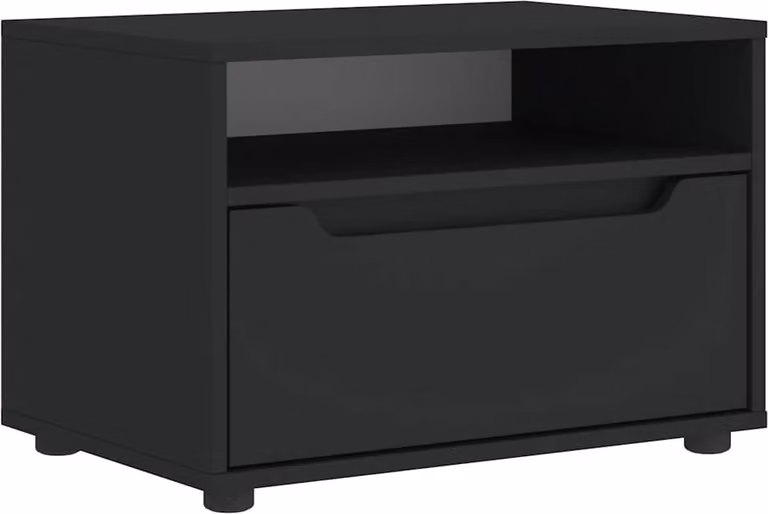 Mobile TV VISNES Nero 60x40x38 cm in Legno Multistrato
