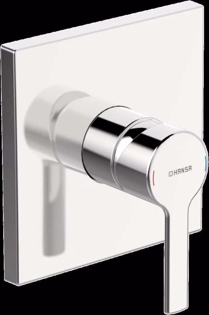 Robinet de douche HANSA HANSARONDA, kit de montage final, encastré, rosace carrée, 83869583, 83869583