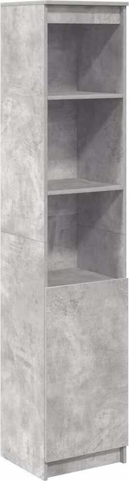 Credenza Grigio Cemento 37,5x35x180 cm in Legno Multistrato