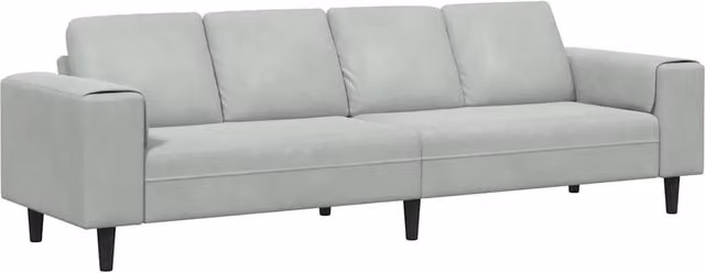 Divano | Divano da soggiorno | Sofa per Soggiorno Grigio chiaro 250 x 77 x 76 cm
