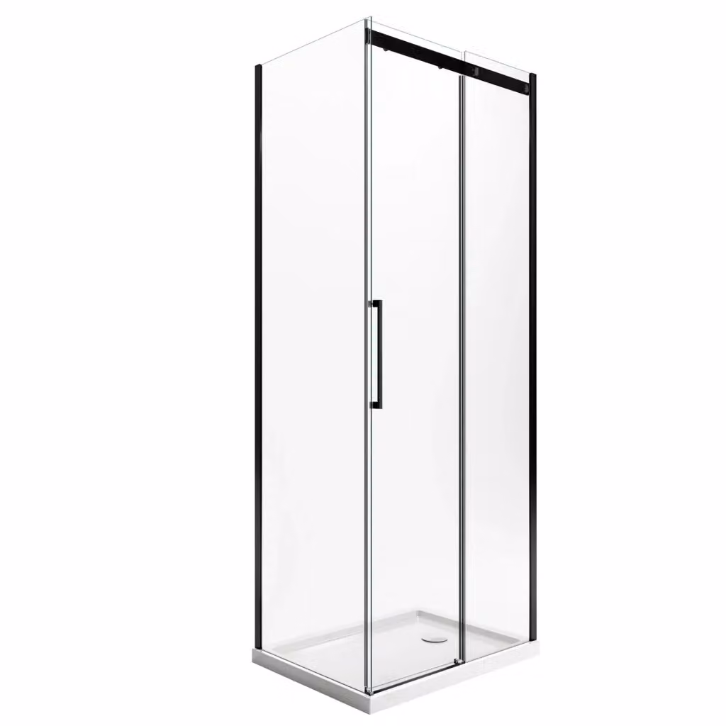 Box Doccia Idralite Prime Bla Duo con Anta Scorrevolente, Vetro Trasparente da 8 mm e Trattamento EasyClean, Versione Destra, L/P/H: 150 x 75 x 198 cm – 2