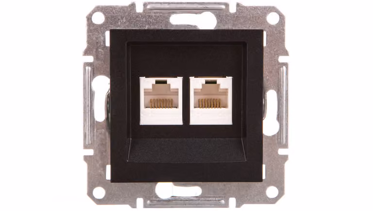 ASFORA Presa per computer 2x cat.5e UTP senza telaio antracite EPH4400171