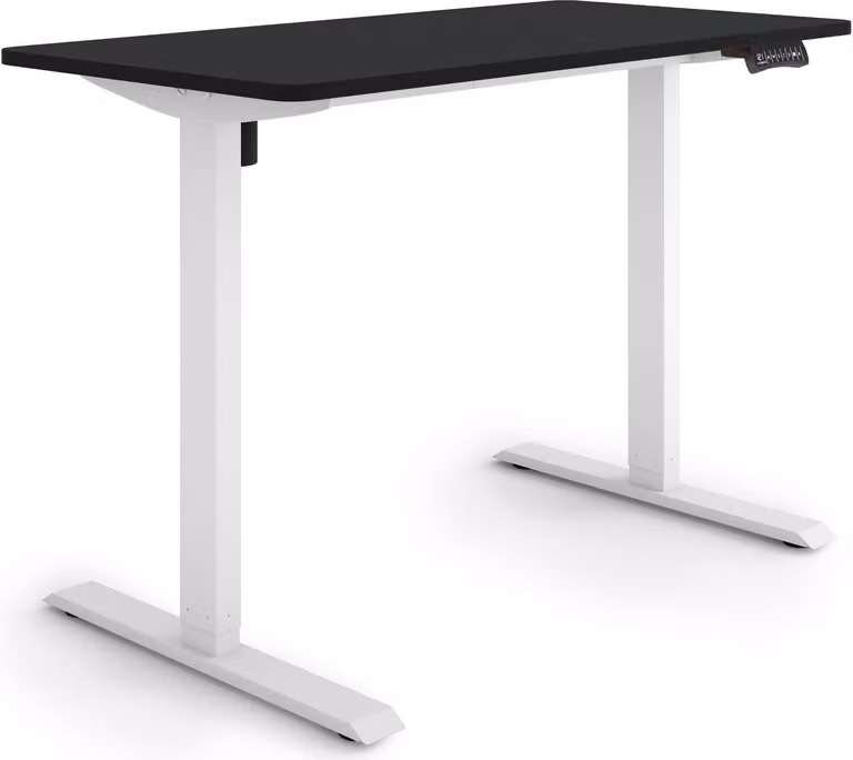 ESMART Germany ETX-121WB 120 x 60 cm Nero Scrivania ergonomica sit-stand Regolabile elettricamente in altezza in modo continuo da 73,5 a 123,5 cm 3x memoria Promemoria attività Soft-Start/Stop Montaggio rapido