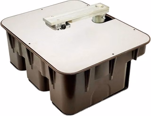 Cassa di fondazione in tecnopolimero con coperchio zincato VDS CASSA-PZ 121992/4 colore marrone