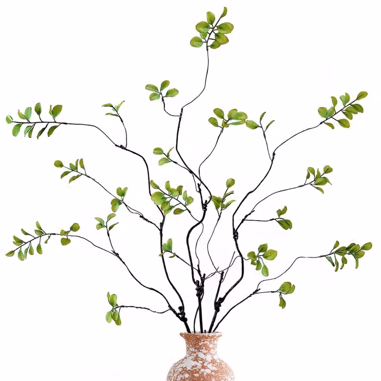 Rami di ficus artificiali, steli di eucalipto, 120 cm, confezione da 3 pezzi, ideali per la decorazione della casa