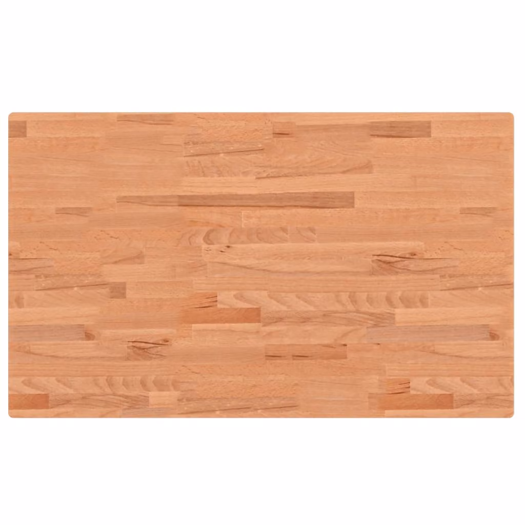 Piano Bagno 100x60x2,5 cm in Legno Massello di Faggio