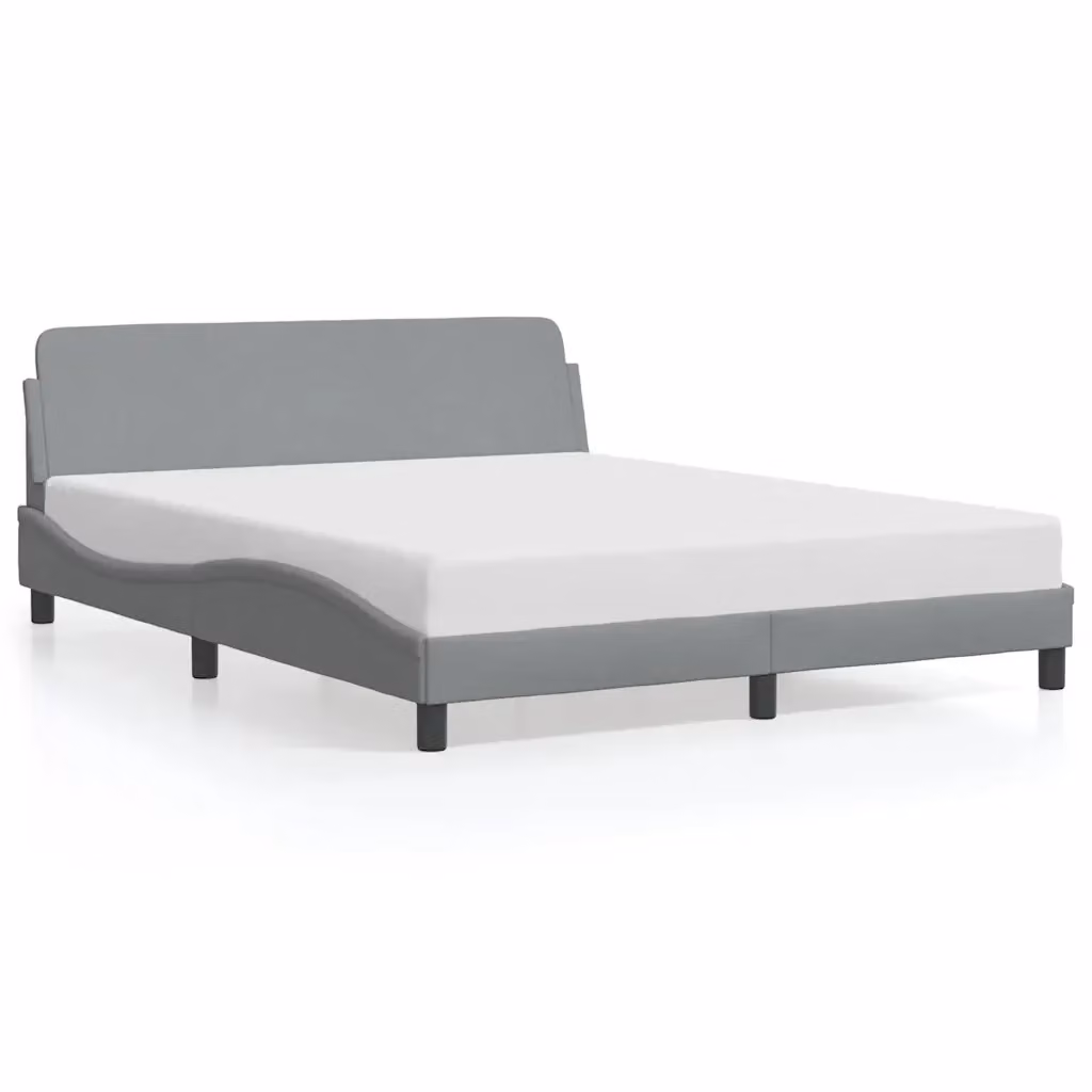 Letto con Giroletto Dover Grigio Chiaro vidaXL L/P/H: 218 x 157 x 74,5 cm – 2
