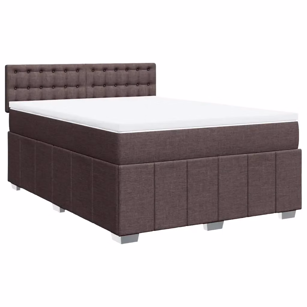 Letto Ibrido vidaXL con Materasso e Struttura in Legno di Pino, Marrone e Bianco, L/P: 160 x 200 cm – 2