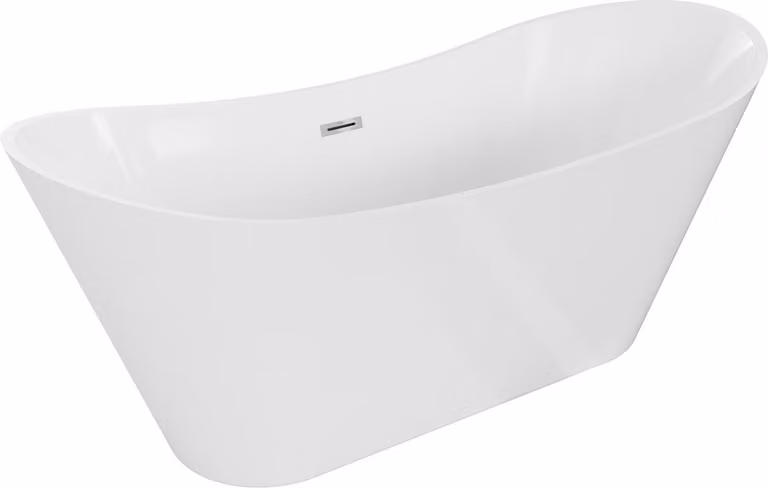 Mexen Celia vasca da bagno indipendente 170 x 75 cm, bianca, troppo pieno cromato - 52331707500-01