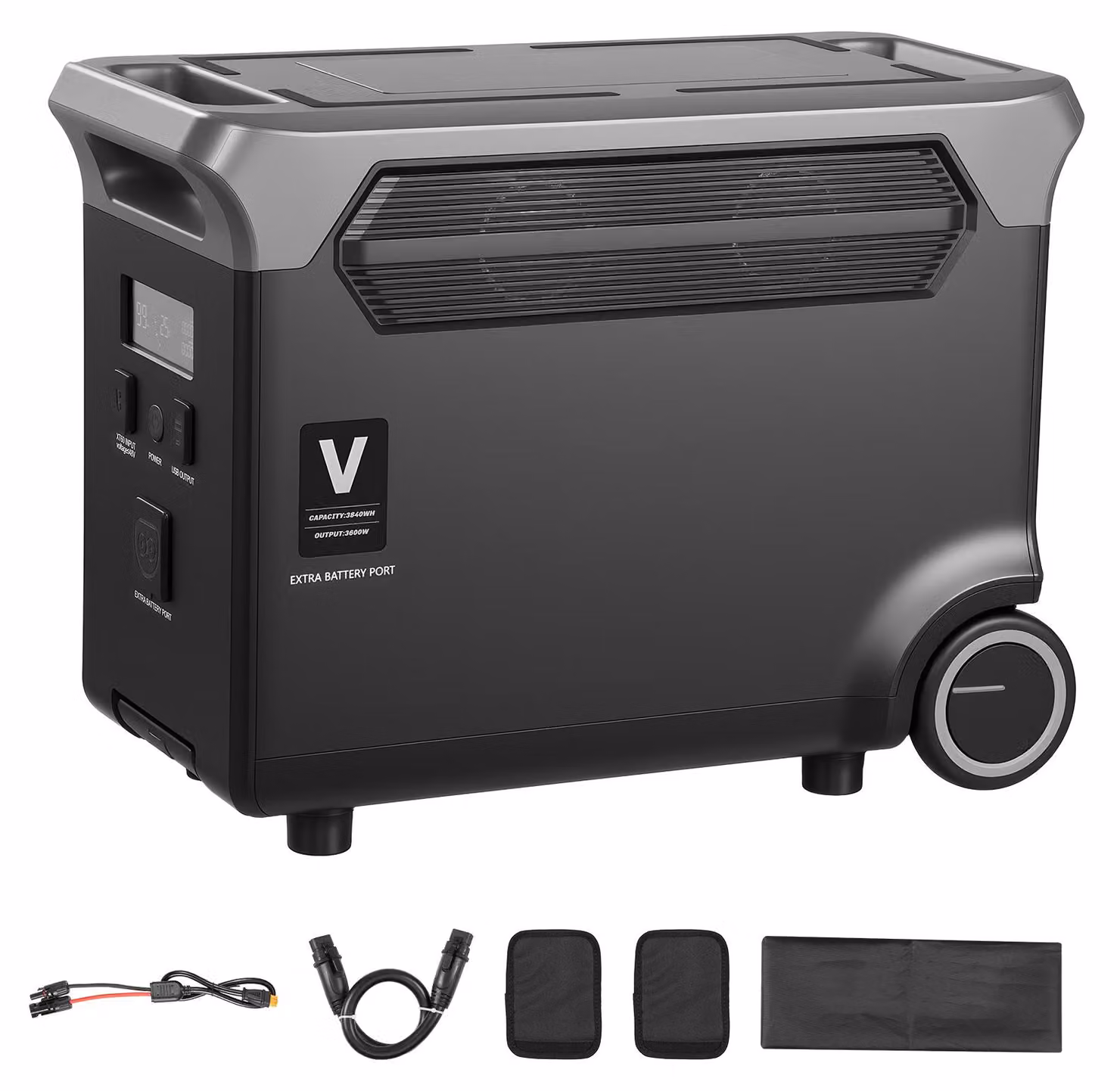 Batteria aggiuntiva SucceBuy per stazioni di ricarica portatili, batteria di espansione LiFePO4 da 3840 Wh con 3 porte di uscita, ideale per la casa, il campeggio, i viaggi, i camper e le emergenze