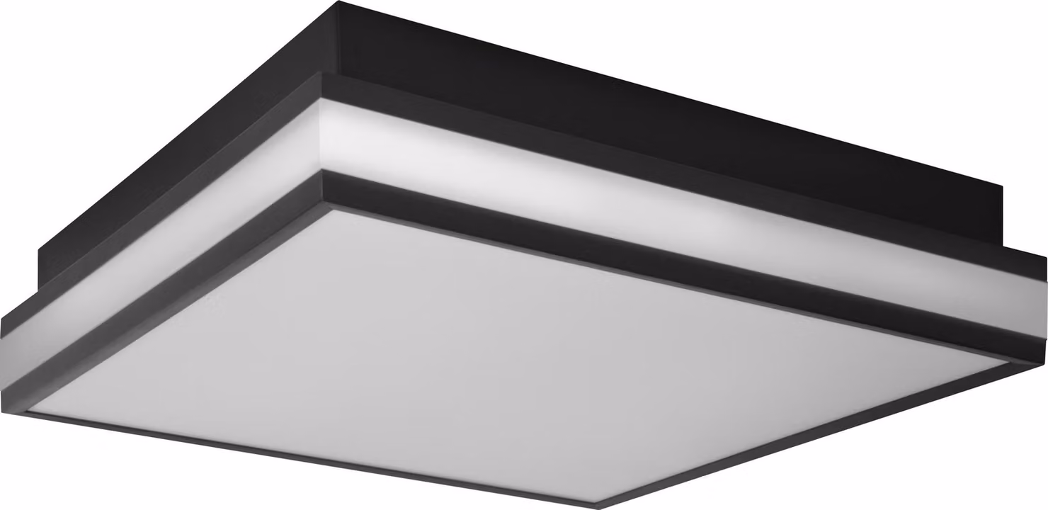 OSRAM SMART+ Matter Magnet Plafoniera LED nera 300x300mm, 24W, 1400lm, TW 3000-6500K, WiFi, Alexa