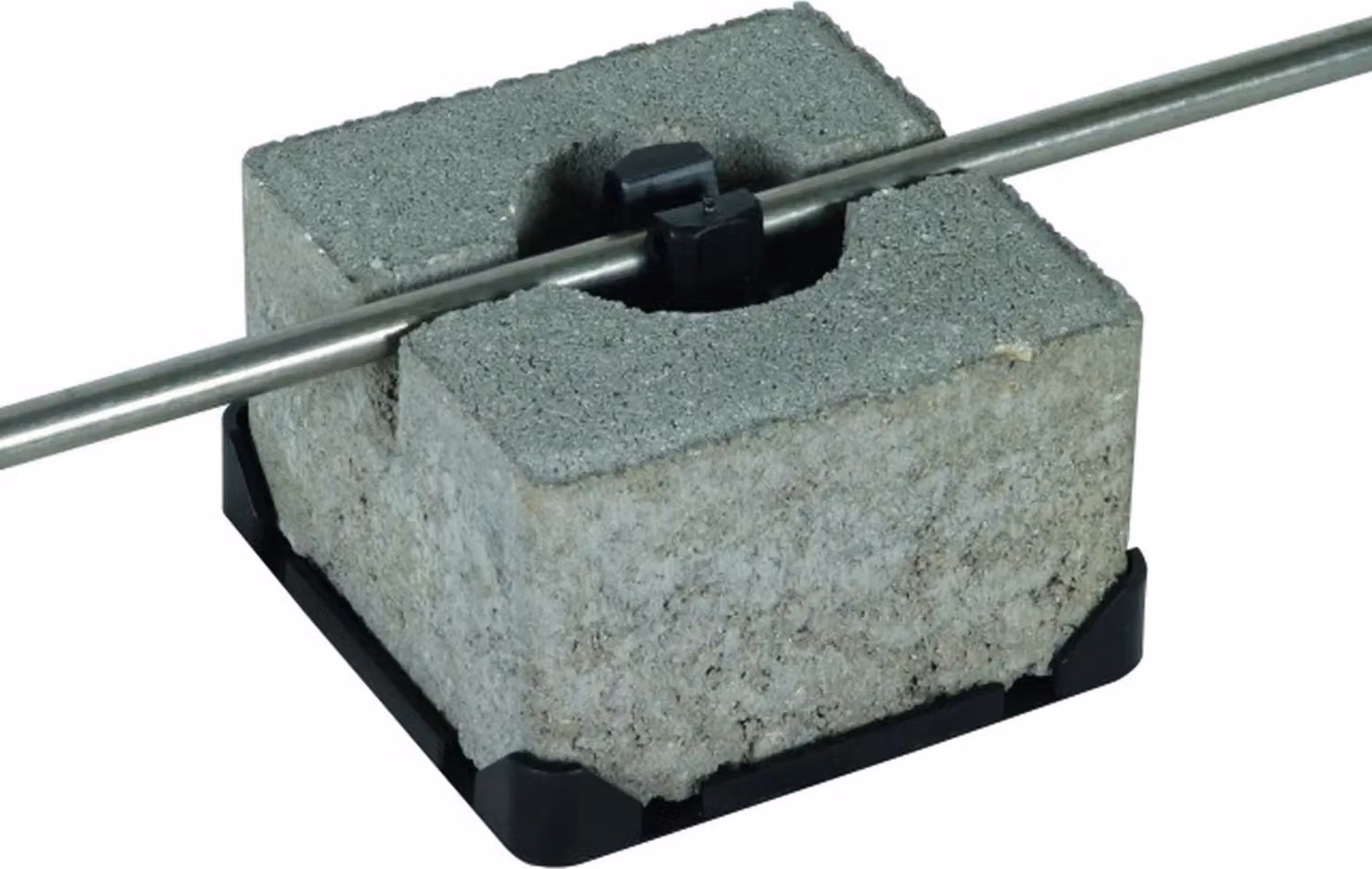 DEHN Supporto per cavi sul tetto FB, tetto piano, blocchi di cemento C35/45, supporto singolo, Rd 8 mm, 1 pz.