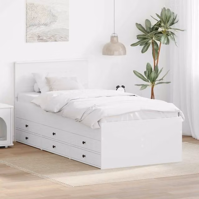 Daybed moderno vidaXL in legno ingegnerizzato bianco e nero L 190 x P 80 x H 90 cm