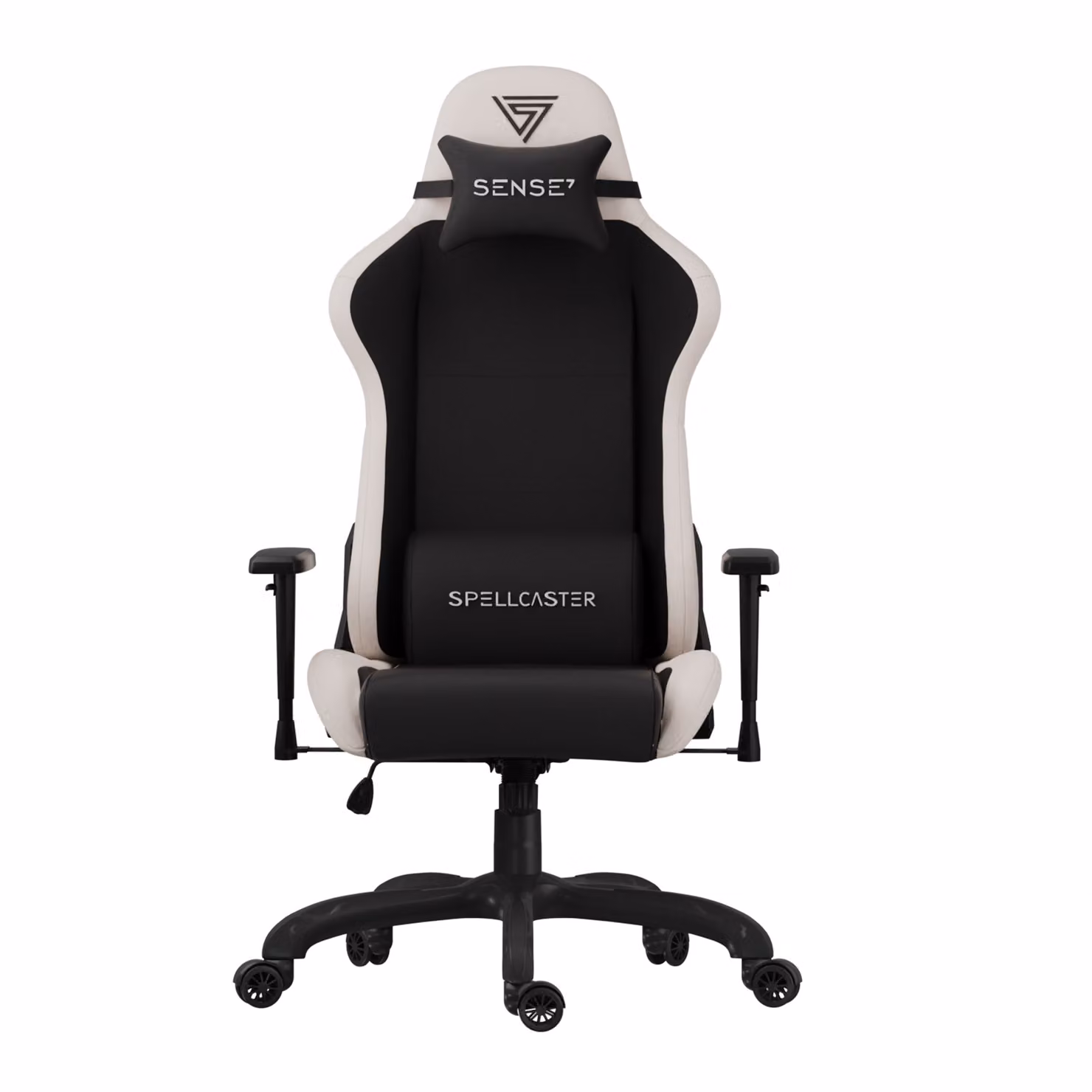 Sense7 Spellcaster FUKU sedia da gioco, poltrona da gioco, sedia da ufficio, sedia da scrivania ergonomica, 120 kg, nero-beige