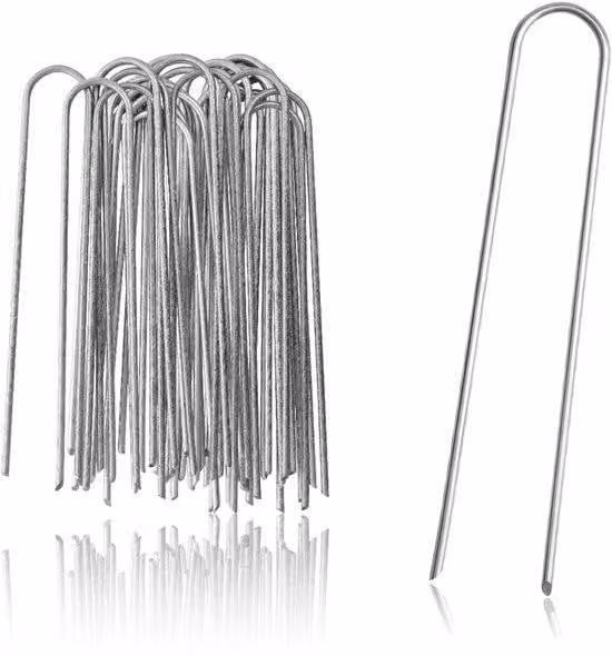 Pali di ancoraggio in acciaio rivestiti con tecnologia Ibenzoa® – confezione da 25 pezzi, dimensioni 200 x 25 x 3,8 mm, colore argento, forma trapezoidale, pali di ancoraggio per giardino e campeggio
