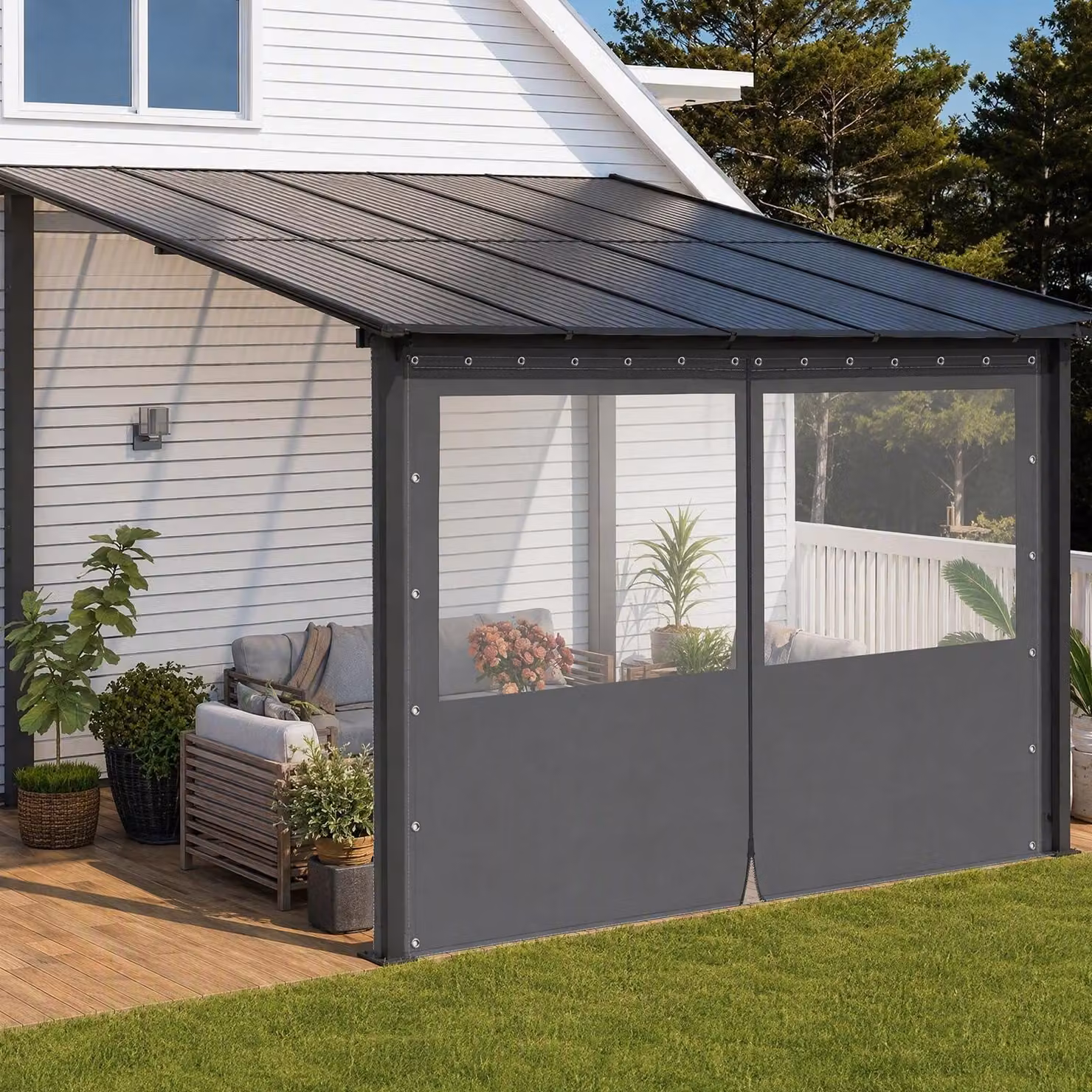 Telo protettivo trasparente - 2,5 x 2,5 metri - Impermeabile in PVC