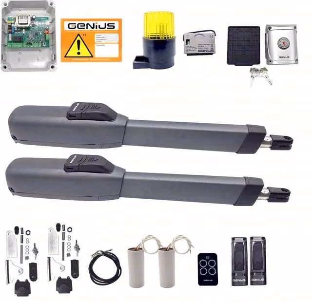 KIT CANCELLI A DUE ANTE BATTENTI KIT MISTRAL 433 RC MHZ FAAC GENIUS 51700781