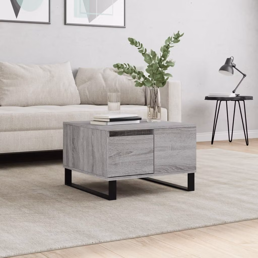 Maison Exclusive - Tavolino grigio Sonoma 55x55x36,5 cm Materiale ligneo