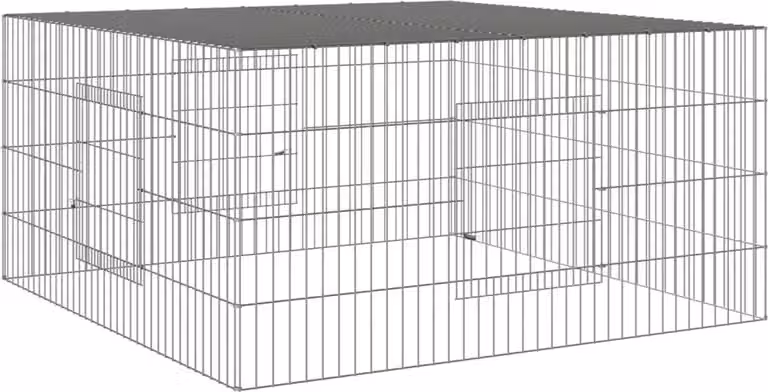 Conigliera 110x110x55 cm Ferro Zincato
