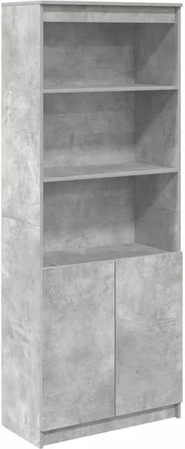 Credenza moderna DESIGN IN in legno multistrato Grigio Cemento, L: 70 cm, P: 35 cm, H: 180 cm