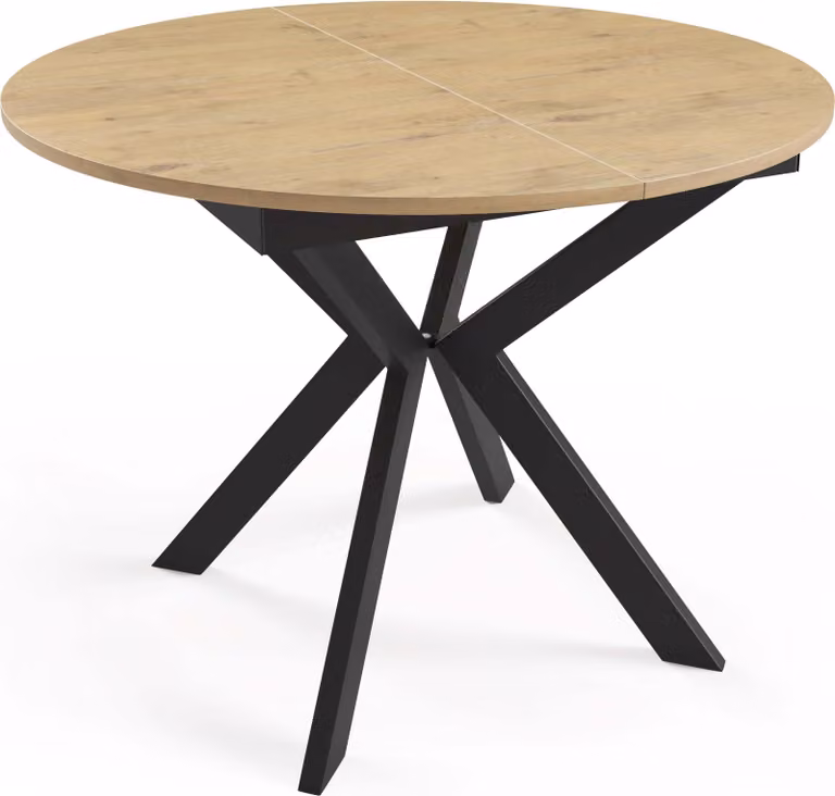FURNLUX Tavolo da pranzo Leia Brown 100cm / Colore principale: Beige / Dimensioni: 100 x 78 x 138 cm