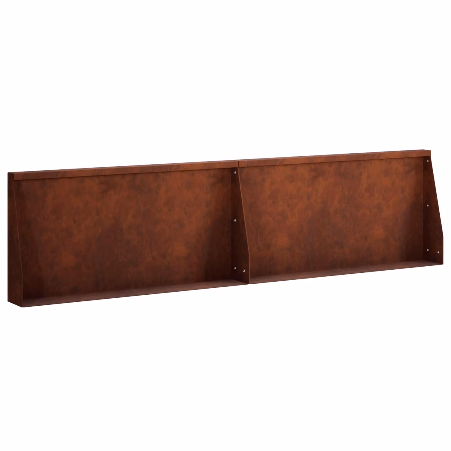 Set di 2 pezzi di muretti di contenimento vidaXL in acciaio Corten marrone, L: 80 cm, H: 50 cm, P: 12 cm