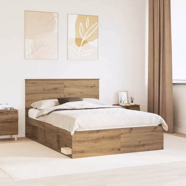 Struttura del letto Rovere Artigianale 140 x 190 cm 3409353