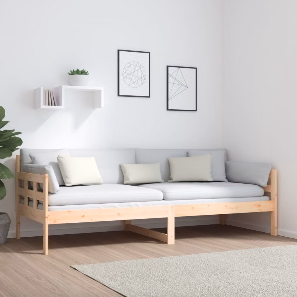 vidaXL Letto da giorno in pino massiccio 80x200 cm - Letto da giorno - Letti da giorno - Letto da giorno in legno - Letto da giorno in legno massiccio