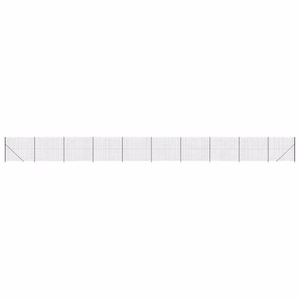 Recinzione Metallica con Flangia vidaxl in Acciaio Zincato e Rivestimento PVC Colore Antracite L: 25 m, H: 2 m – 2