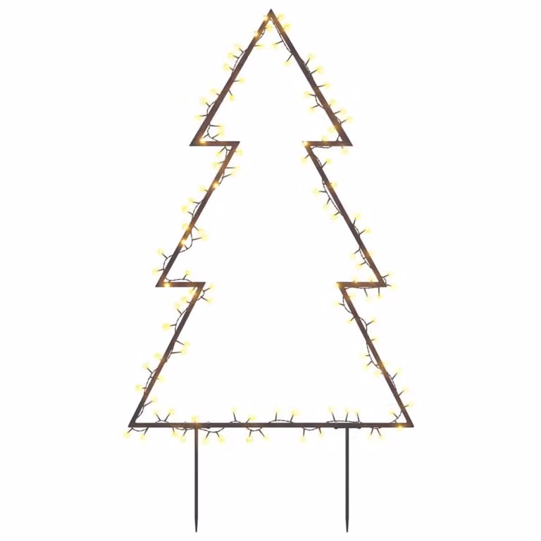 Decorazione Luminosa Natalizia con Picchetti Albero 115LED 90cm