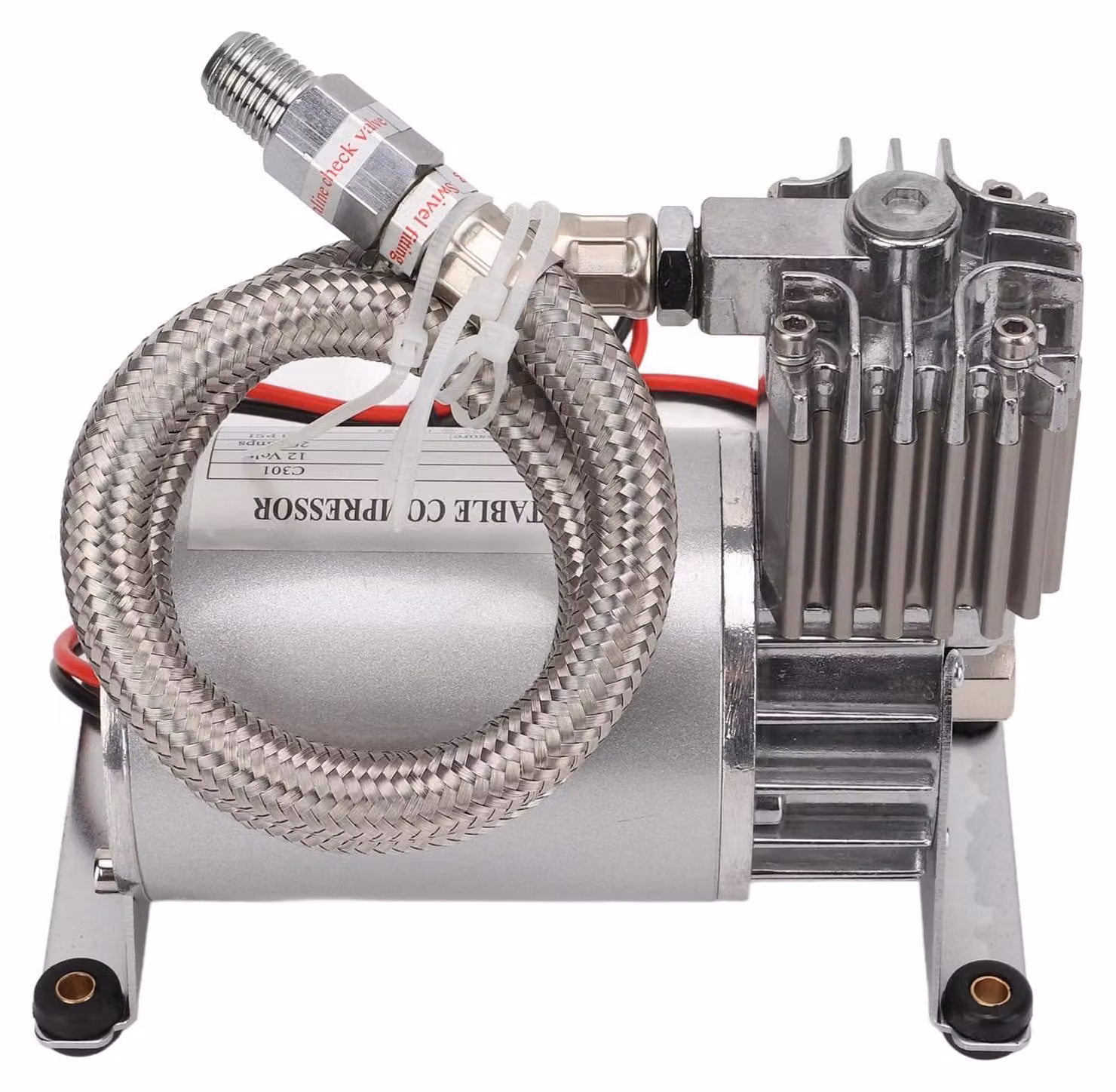 Compressore d'aria robusto da 20A, 150 PSI, in metallo, per veicoli a 12V