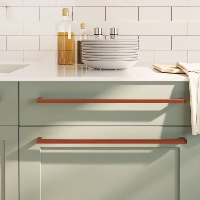 Set di 5 maniglie per mobili vidaXL in acciaio inox color bronzo opaco