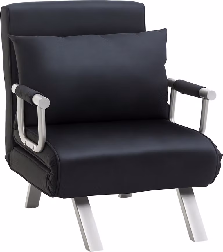 Poltrona letto HOMCOM, divano letto 2 in 1 con schienale regolabile