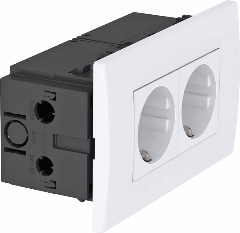 OBO Bettermann Vertr presa unità 2-gang 84x140x59 rws SDE-RW D0RW2