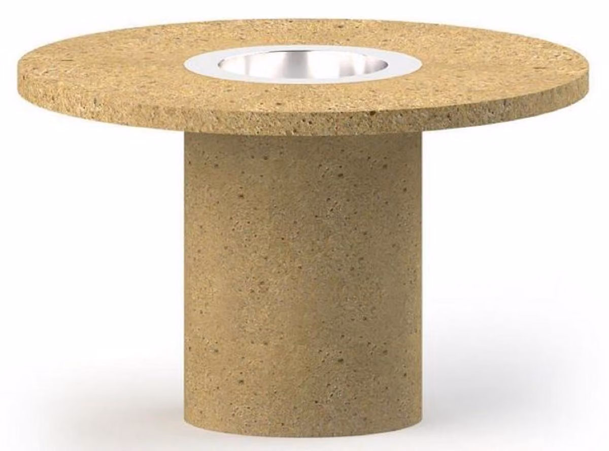 Tavolo da pranzo Casa Padrino con camino a bioetanolo, diametro 120 cm, altezza 75 cm - Disponibile in diversi colori - Tavolo da pranzo - Tavolo da giardino - Arredamento per la sala da pranzo - Arredamento per il giardino - Arredamento - Arredamento esc