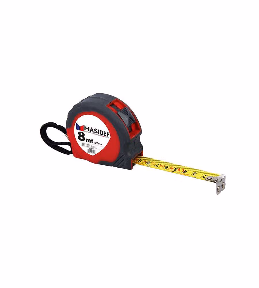 Flessometro con ritorno automatico 8m x 25mm