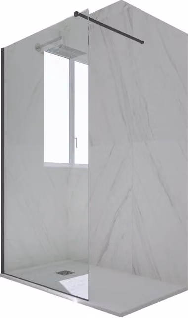 Parete doccia Walk-in FORTE Kolors con vetro trasparente e profilo antracite, L: 100 cm, H: 200 cm