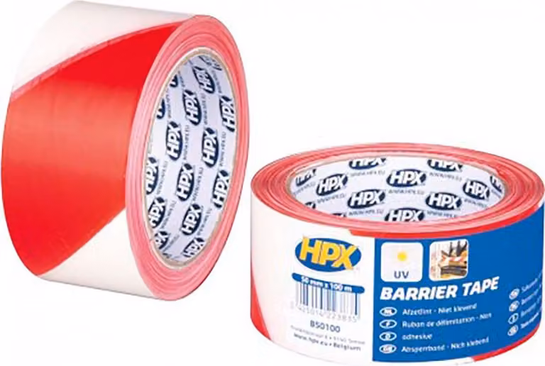 Nastro barriera Motip Dupli rosso-bianco 50mmx100m