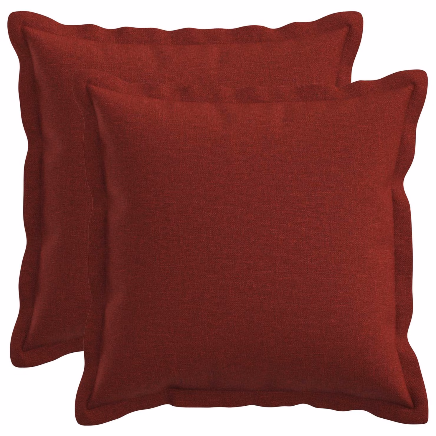 Set di 2 cuscini quadrati vidaXL HOUTEN in poliestere, colore rosso, 45 x 45 cm