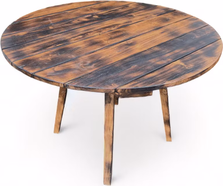Tavolo da giardino in teak fatto a mano - Interno ed esterno - Flambé - 150 cm