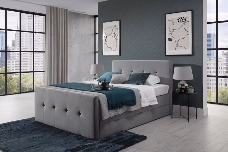 Designer Polsterbett Bett Betten Lederbett Doppelbett Ehebett Designerbett
