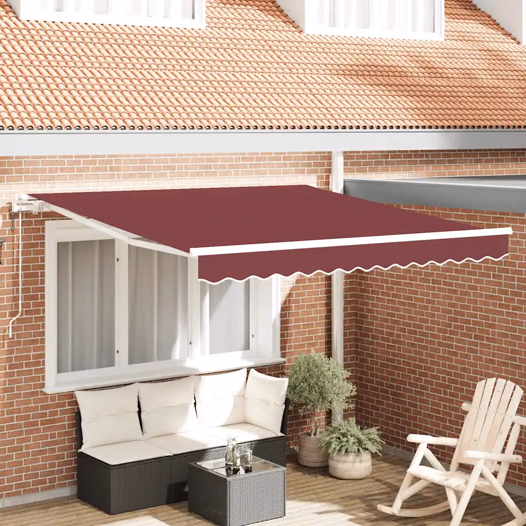 vidaXL Tenda da Sole Retrattile Automatica con Telecomando in Alluminio e Poliestere, L: 300 cm, P: 250 cm – 1