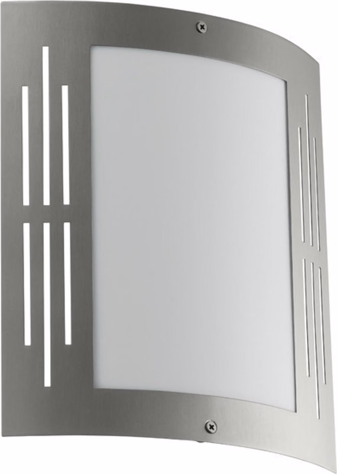 Applique Esterno Contemporanea City Acciaio Argento 1 Luce E27