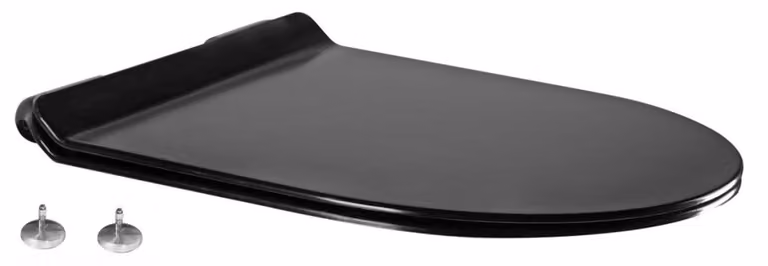 Mexen copriwater a chiusura rallentata slim, duroplast, nero opaco - 39010185