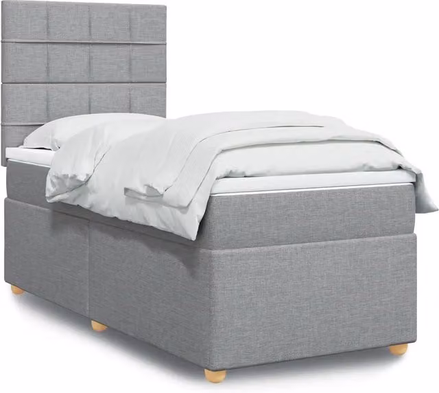 Letto Ibrido con Materasso vidaXL Grigio e Bianco L/P/H: 90 x 190 x 150,5 cm